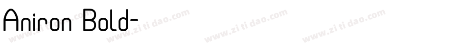Aniron Bold字体转换